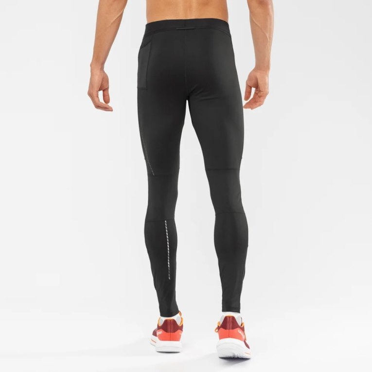 Black Salomon Cross Men's Running Tights | IE BX5290